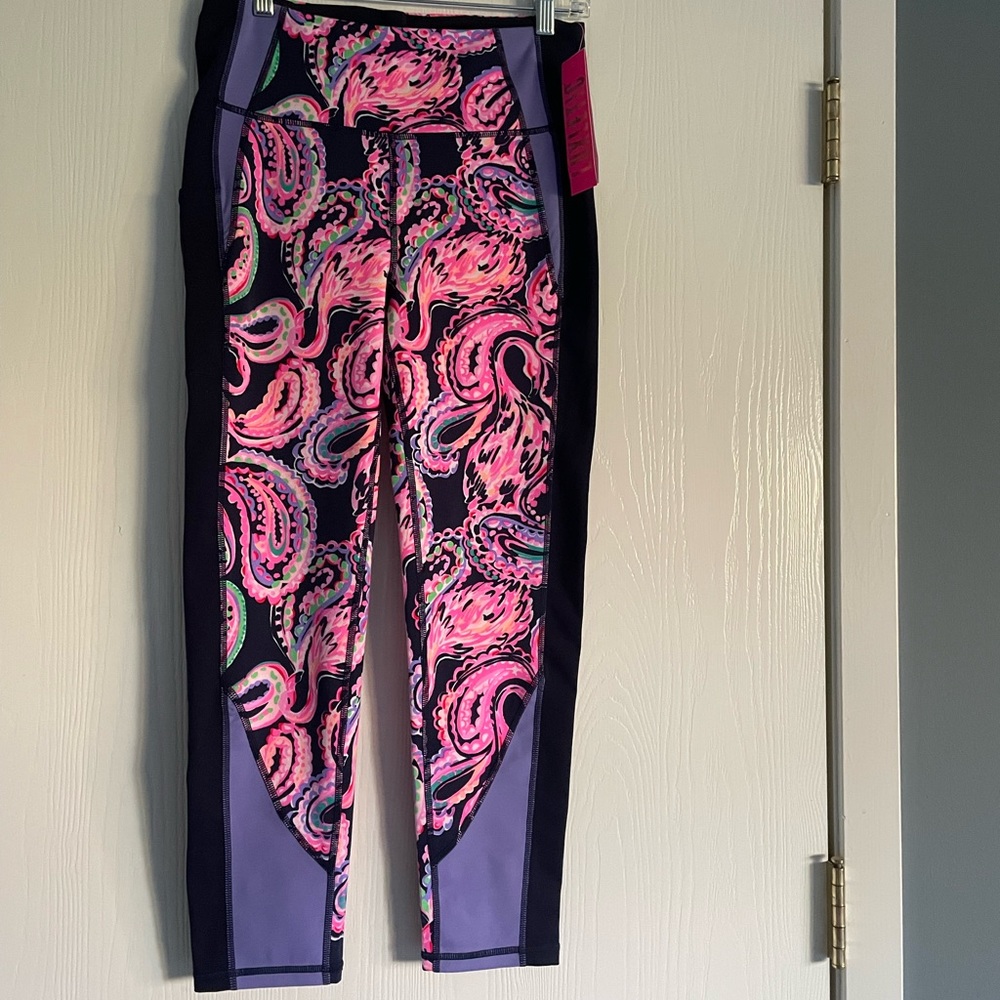 NWT Lilly Pulitzer UPF 50 Luxletic 24" Weekender High Rise Midi Legging, M